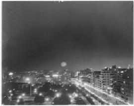 Johannesburg, 1 April 1947. City illuminated for Royal family.