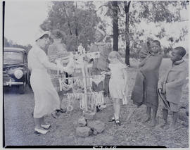 Pretoria, 1951. Woman selling beads.
