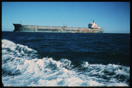 Saldanha, August 1977. Ore carrier in Saldanha Bay Harbour. [CJ Dannhauser]