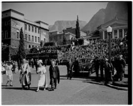 Cape Town, 22 April 1947. University of Cape Town following the ceremony where Queen Elizabeth wa...
