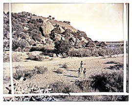 Northern Transvaal, 1946. Bavenda kraal at the base of koppie.
