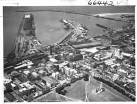 Port Elizabeth. Aerial view of Port Elizabeth Harbour and city centre.