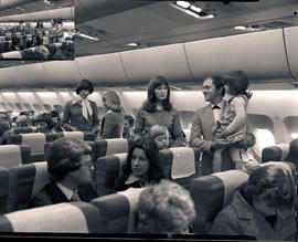 
Hostesses and passengers in SAA Airbus A300.
