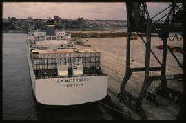 Port Elizabeth, April 1979. 'SA Waterberg' at container quay in Port Elizabeth Harbour. [Jan Hoek]