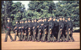 Marching platoon of Railway Police.