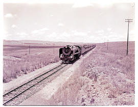 Johannesburg, 1946. Main line passenger train departing from Natalspruit.
