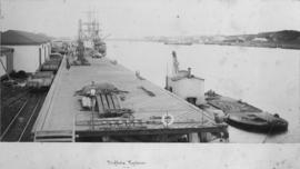 East London, 1895. Wooden jetty at Buffalo Harbour. (EH Short)