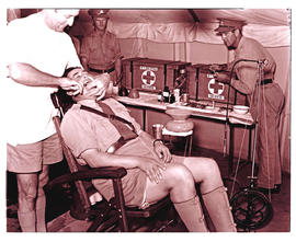 "Ladysmith, 1940. Dental examination at military camp."