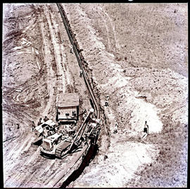 Colenso district, 1977. Construction of oil pipe line.