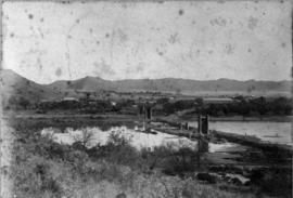 Norvalspont, 15 June 1890. Bridge under construction.
