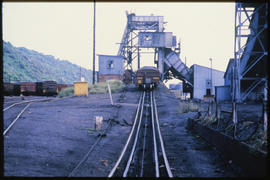 Durban, September 1984. Loading coal at the Bluff terminal in Durban Harbour. [T Robberts]