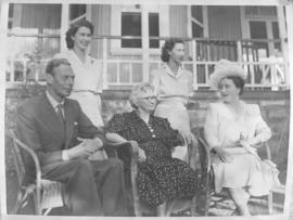 Pretoria, 6 April 1947. Royal family with Mrs Isie Smuts, wife of Prime Minister, at her home in ...