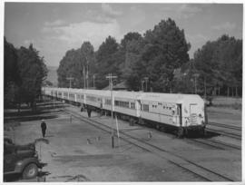 Maseru, Basutoland, 12 March 1947. Royal Train staged at railway station.