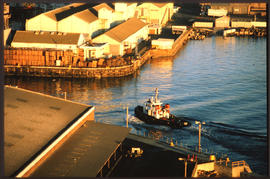 Cape Town, 1990. SAR tug in Table Bay Harbour.