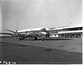 Lourenco Marques, Mozambique, 1967. SAA Vickers Viscount ZS-CDU 'Bosbok'.