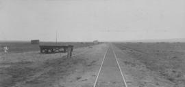 Dry Harts, 1895. Railway line with wooden loading platform. (EH Short)