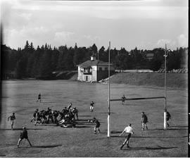 "Johannesburg, 1951. Rugby game at Parktown high school."