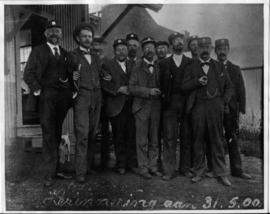 Johannesburg, 31 May 1900. Station staff at Braamfontein.