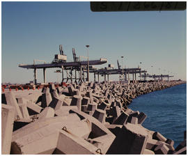 Cape Town, August 1981. Dolos protection of container terminal in Table Bay harbour. [JV Gilroy]
