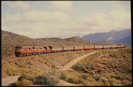 De Doorns district, 1984. Trans-Karoo Express near Matroosberg siding.