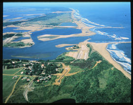 Richards Bay, July 1974. Aerial view of Richards Bay Harbour area. [S Mathyssen]