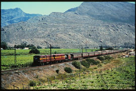 De Doorns district, 1966. Trans-Karoo Express in the Hex River Valley.