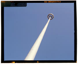 Bapsfontein, December 1982. Highmast light pole at Sentrarand. [T Robberts]