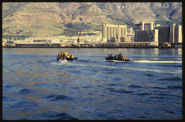 Cape Town. Small boats in Table Bay Harbour.