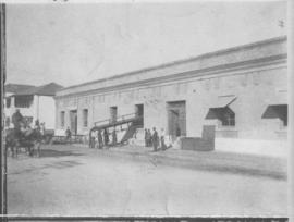 Durban, May 1922. Building and carts at Cato Creek.