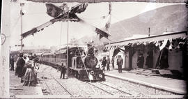Cape Town, 1 December 1905. Decorated Sea Point station during re-opening of Sea Point line.