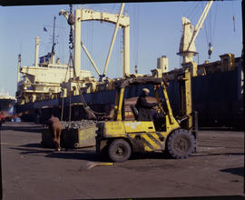 Durban, July 1987. Cargo handling facilities in Durban harbour. [ T Robberts]
