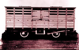 SAR short cattle wagon Type IZ-3 No 43500 converted from Type I-6.
