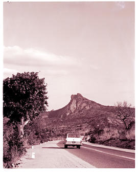 "Nelspruit district, 1968. Main road with koppie in the distance."