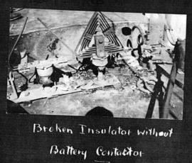 Circa 1925. Broken insulator without battery contactor. (Album on Natal electrification)