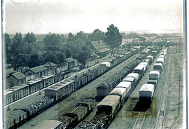"Klerksdorp. View over railway station and yard."