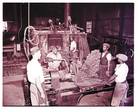 Springs, 1954. Coil spring factory interior.