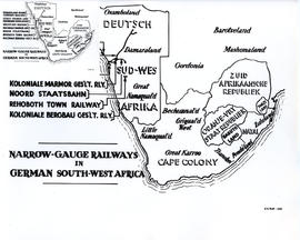 South-West Africa. Details of early locomotives and narrow-gauge lines.
