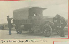 Circa 1915. General Louis Botha's telegraph van during World War One.