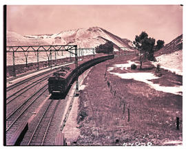 Johannesburg, 1951. Suburban train between mine dumps.