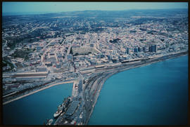 Port Elizabeth, December 1970. Aerial View of city centre. [D Lee / S Mathyssen]