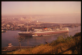 Durban. SAR tug escorting mailboat into Durban Harbour.