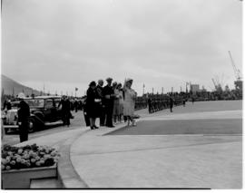 Cape Town, 24 April 1947. Royal family at Table Bay Harbour preparing to leave South Africa.