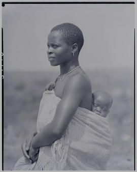 Messina district, 1951. Bavenda woman with baby.