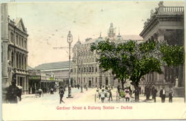 Durban. Gardiner Street and railway station.