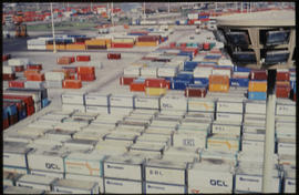 Durban, 1984. Durban Harbour container terminal.