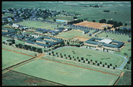 Johannesburg, 1980. Aerial view of SAR Training College at Esselen Park. [D Dannhauser]