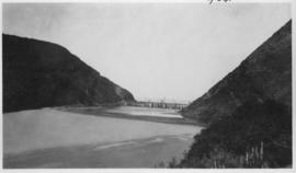 Wilderness, circa 1926. Kaaimans River bridge construction: Bridge site in the distance. (Collect...