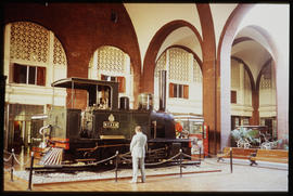 Johannesburg. NZASM locomotive plinthed in Park Station concourse.
