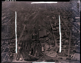 "Johannesburg, 1961. Aerial view of Braamfontein yards."