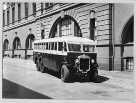 Johannesburg, 1936. SAR Thornycroft combination bus and goods No 335.